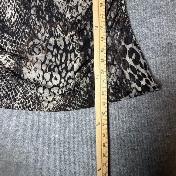 Cable & Gauge Womens XL Snakeskin Animal Print Cowl Neck Ruched Sleeveless Top - Picture 7 of 7